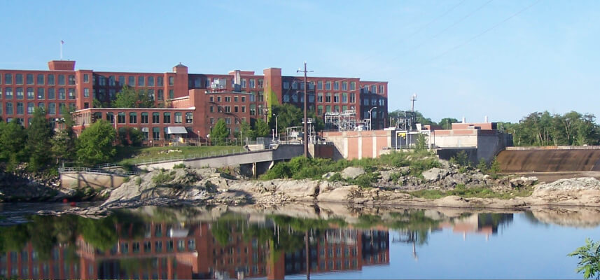 Cabot Mill Dam in Topsham, ME